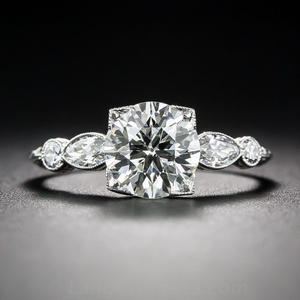 1.68 Carat Vintage Diamond Engagement Ring
