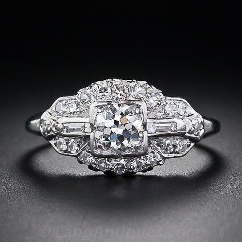 .35 Carat Mid-Century Diamond Engagement Ring