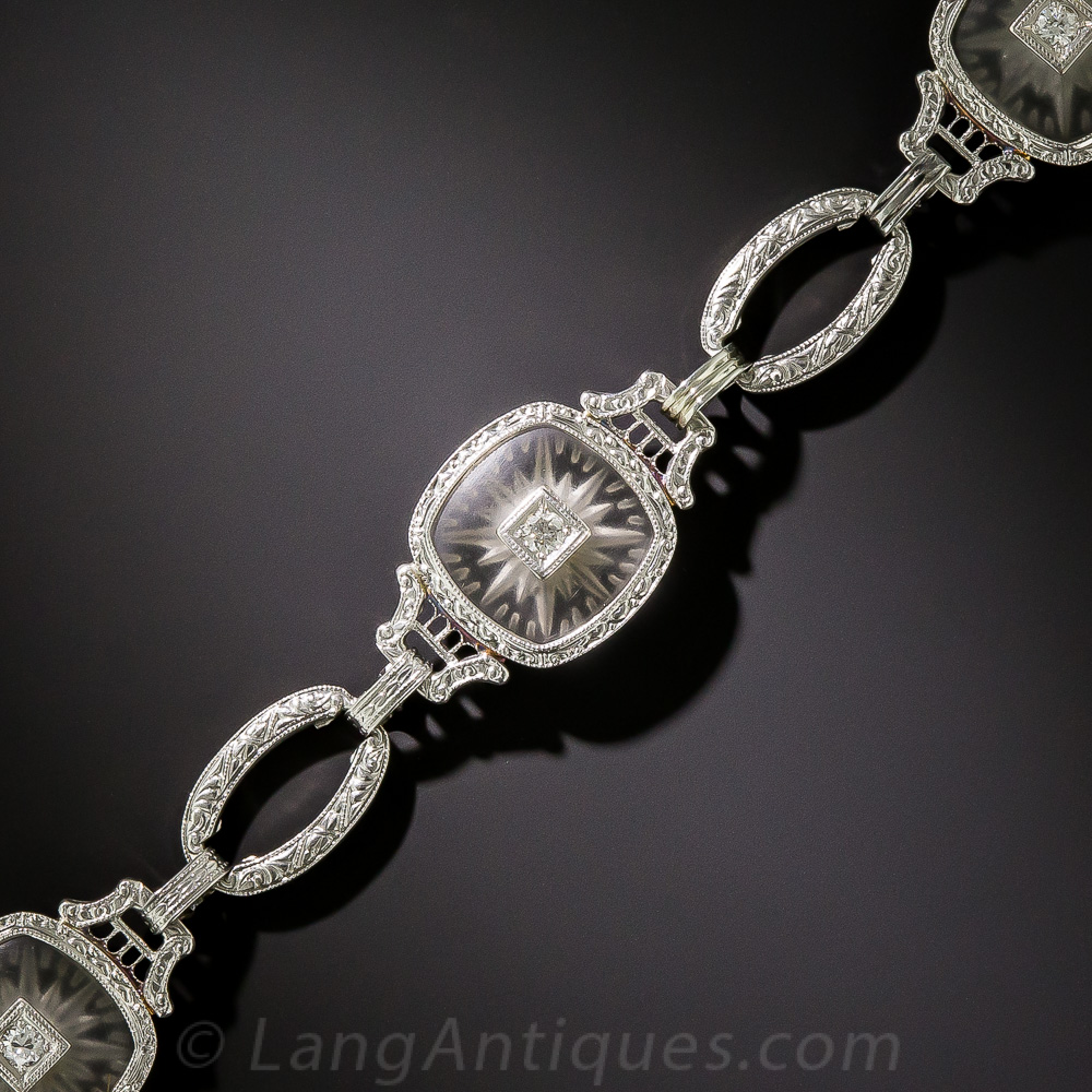 Carved Crystal Diamond Bracelet