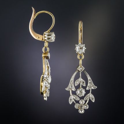 Edwardian Diamond Drop Earrings