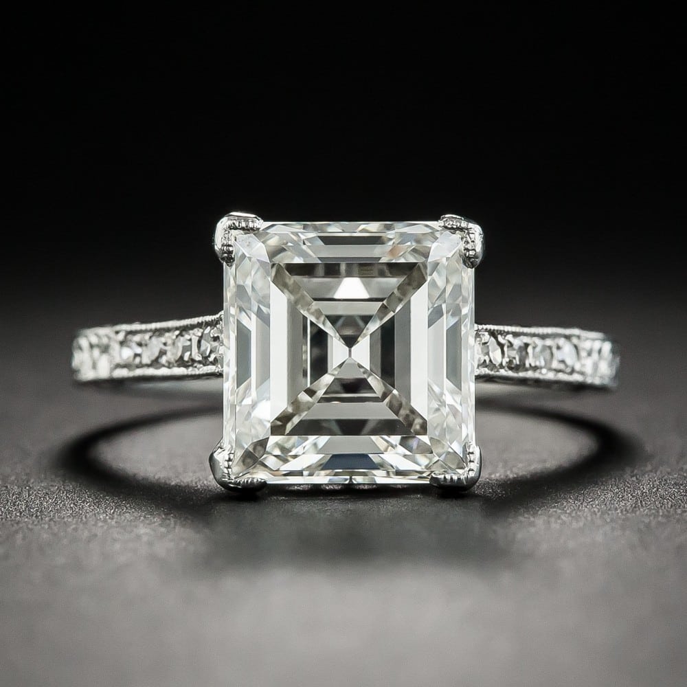 Edwardian Carre-Cut Diamond Ring. – Antique Jewelry University