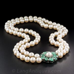Necklace, Three Layers of Sky Blue Beads, Artificial Pearls & Genuine  Stones, Fashion European Jewelry