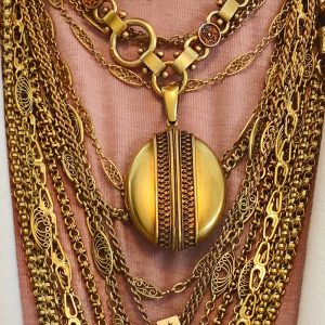 SHOP FOR the LOOK 2 Antique Gold Tone Add-on Chain Brown -  Israel