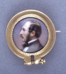 Enamel Miniature of Prince Albert set in a Gold Brooch with a Bolt Fixing a la Félix Duval of Robin Freres. © The Trustees of the British Museum.