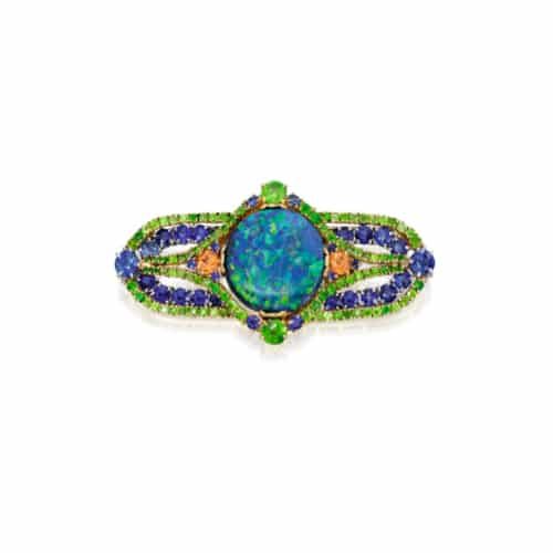 Moonstone sapphire brooch by Louis Comfort Tiffany